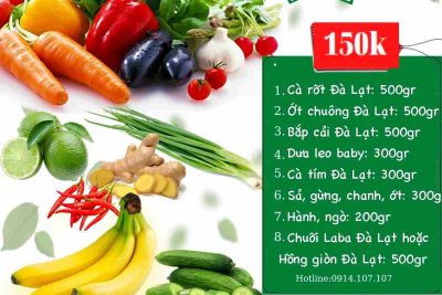 Xem ngay combo rau củ quả Đà Lạt giá tốt mùa dịch