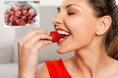 Thưởng thức dâu tây đông lạnh cảm nhận vị tươi mát